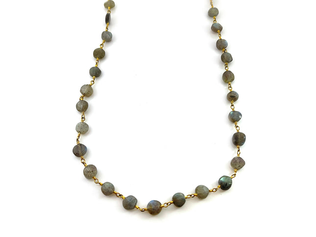 Labradorite Necklace – 14k Gold Filled, Hand-Wrapped, 19 Inch