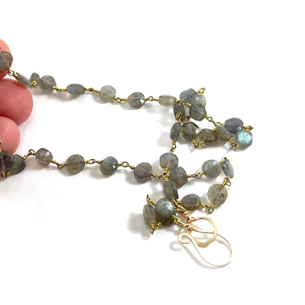 Labradorite Necklace – 14k Gold Filled, Hand-Wrapped, 19 Inch