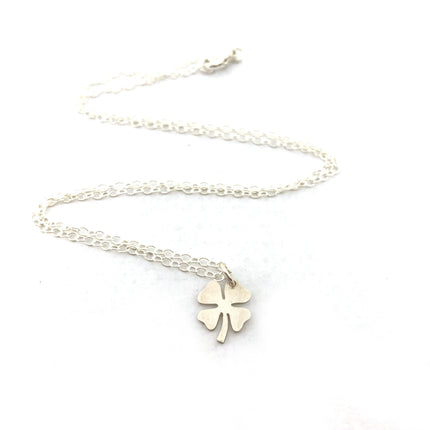 Four Leaf Clover Charm Necklace - Sterling Silver Jewelry