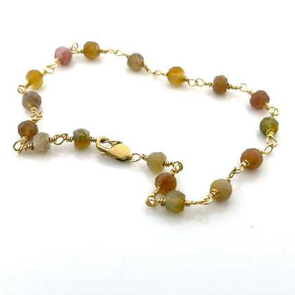 Earthy Indian Agate Bracelet – One-of-a-Kind Gold Filled Jewelry