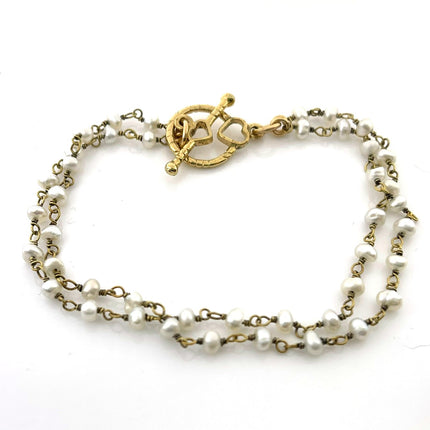Dual Layer Freshwater Pearl Bracelet – 14K Gold Filled