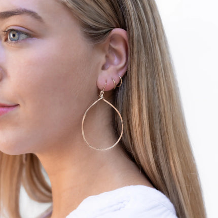 Hand-Forged Hammered Hoop Earrings
