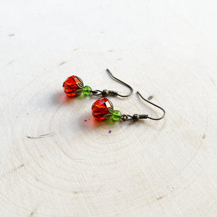 Swarovski Crystal Pumpkin Earrings