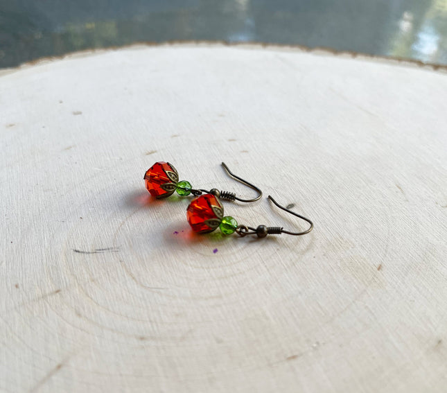 Swarovski Crystal Pumpkin Earrings