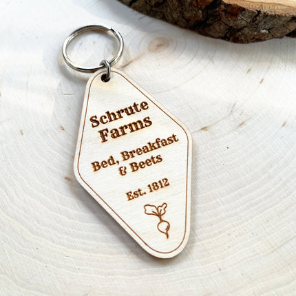 Schrute Farms B&B Keychain