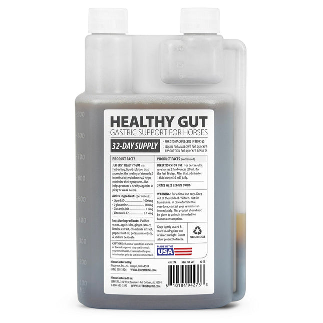 Jeffers Healthy Gut Gastric Support Liquid Supplement for Horses