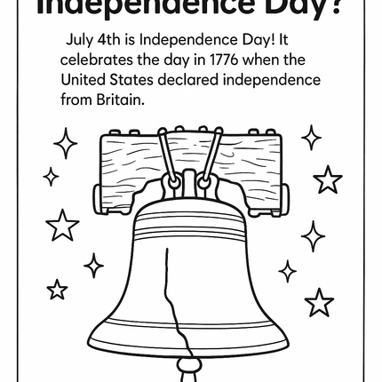 July 4th Educational Coloring & Activity Book for Kids