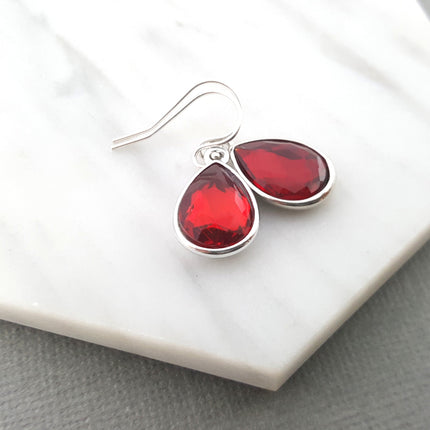 July Birthstone Earrings - Crystal Teardrop Earrings