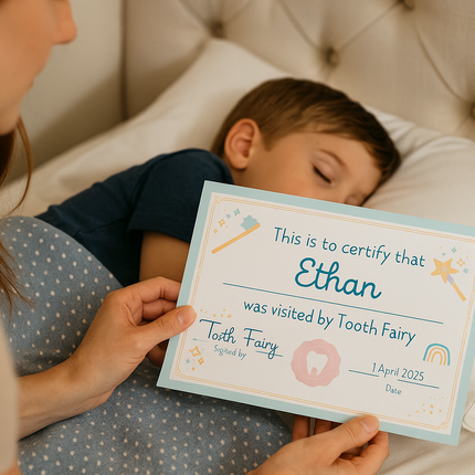 Editable Tooth Fairy Certificate Template – Printable Canva Design for Kids