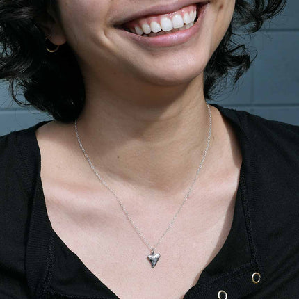 Sterling Silver Shark Tooth Necklace – Beachy Friendship Gift