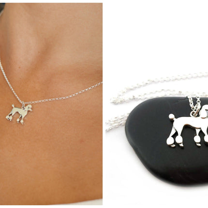 Poodle Necklace - Sterling Silver Jewelry