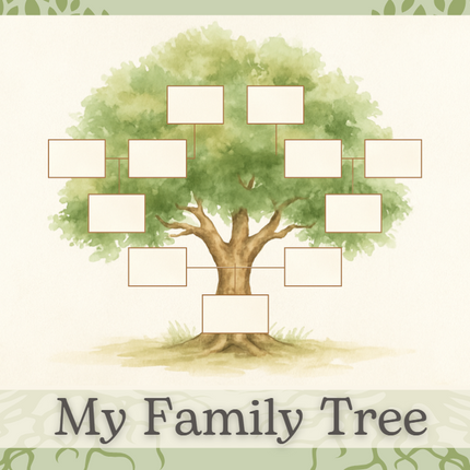 Editable Family Tree Template | 7 Printable Canva Pages