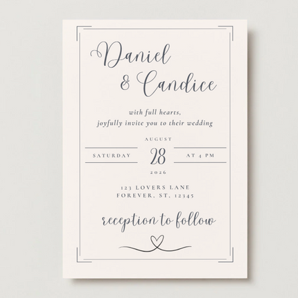 Minimalist Wedding & Bridal Shower Invitation Set – Canva Templates – Instant Download