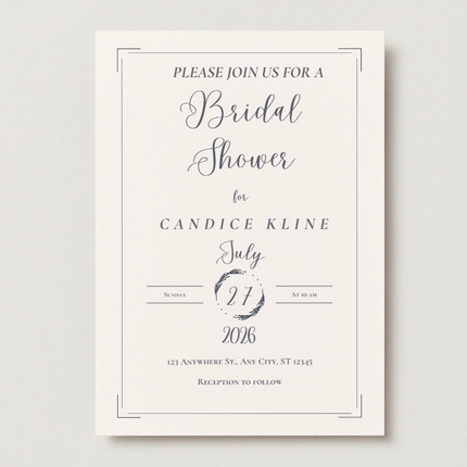 Minimalist Wedding & Bridal Shower Invitation Set – Canva Templates – Instant Download
