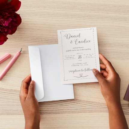 Minimalist Wedding & Bridal Shower Invitation Set – Canva Templates – Instant Download