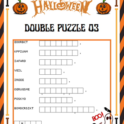 Halloween Puzzle Pack – 25 Printable Halloween Puzzles for Kids (PDF, Instant Download)