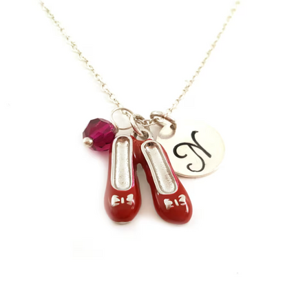 Ruby Slippers Necklace - Wizard of Oz Personalized Jewelry