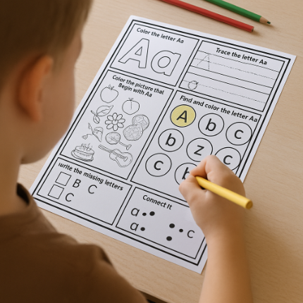 Alphabet + Math Mega Workbook | 156 Pages for Kindergarten Prep (Ages 4–5)