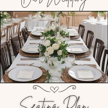 80 Page Wedding Seating Chart Template – Editable Canva Planner