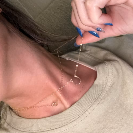 Gold Filled Horseshoe Necklace – Handmade Good Luck Pendant, 14K Yellow Gold Filled Chain