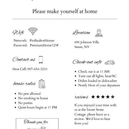 24 Airbnb Essential Signs Bundle – Canva Template | Editable Instant Download