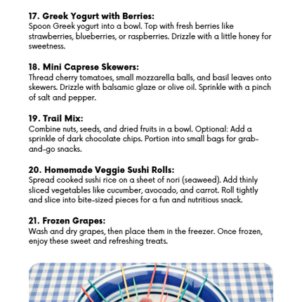 50 Healthy Snack Ideas for Kids – Digital Download PDF