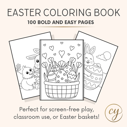100 Easter Coloring Pages for Kids – Instant Download PDF