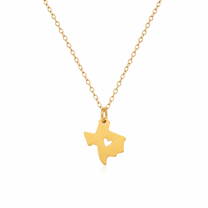 Texas State 14k Gold Filled Necklace