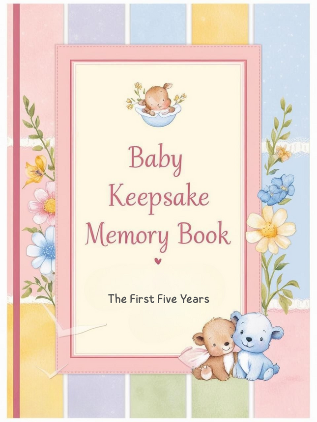 Editable Baby Memory Book | Digital Baby Keepsake for First 5 Years