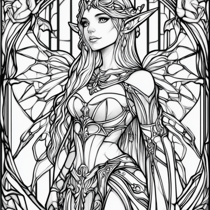 Garden Spirits: Stained Glass Fairies & Elves – Volume 3