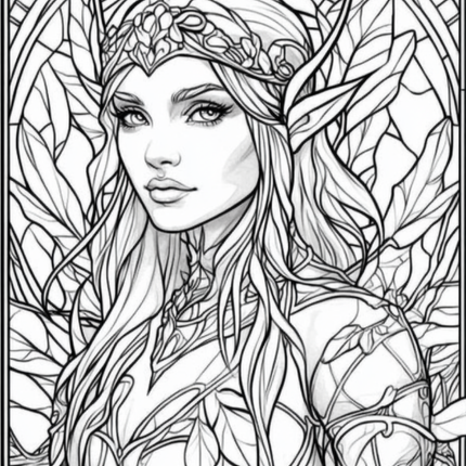 Garden Spirits: Stained Glass Fairies & Elves – Volume 4