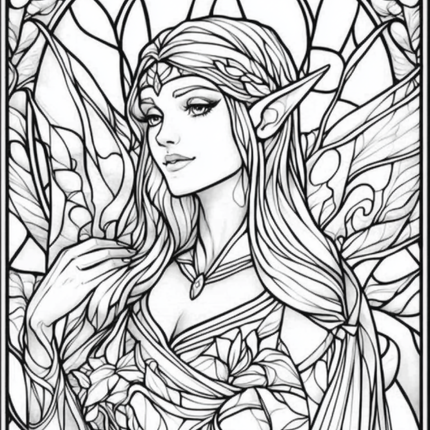 Garden Spirits: Stained Glass Fairies & Elves – Volume 4