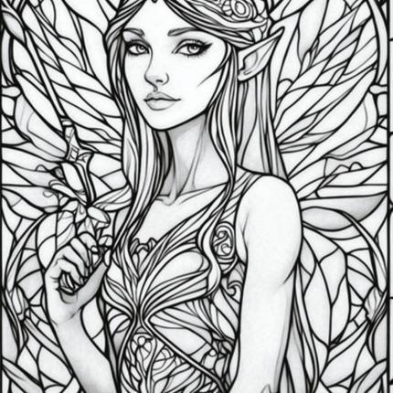 Garden Spirits: Stained Glass Fairies & Elves – Volume 4