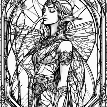 Garden Spirits: Stained Glass Fairies & Elves – Volume 4