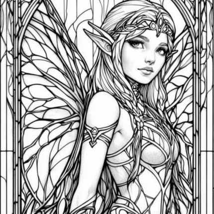 Garden Spirits: Stained Glass Fairies & Elves – Volume 5