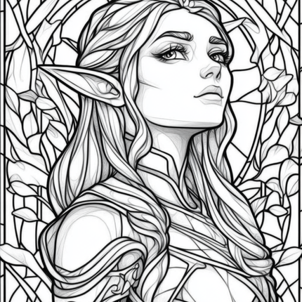 Garden Spirits: Stained Glass Fairies & Elves – Volume 5