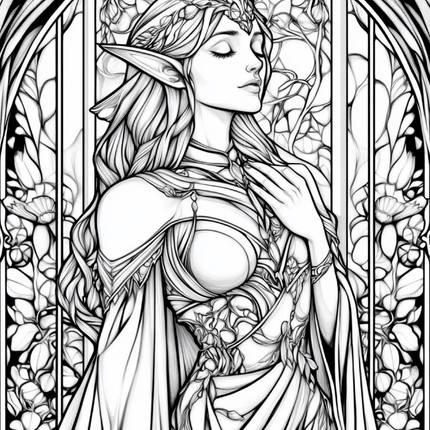 Garden Spirits: Stained Glass Fairies & Elves – Volume 5