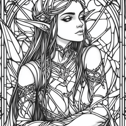 Garden Spirits: Stained Glass Fairies & Elves – Volume 1