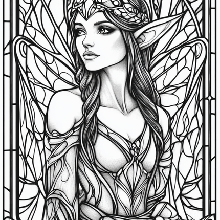 Garden Spirits: Stained Glass Fairies & Elves – Volume 1