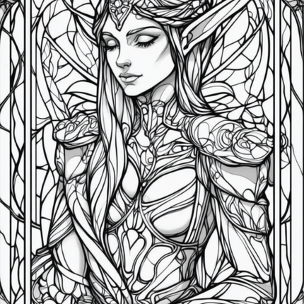 Garden Spirits: Stained Glass Fairies & Elves – Volume 1