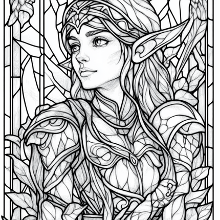 Garden Spirits: Stained Glass Fairies & Elves – Volume 1