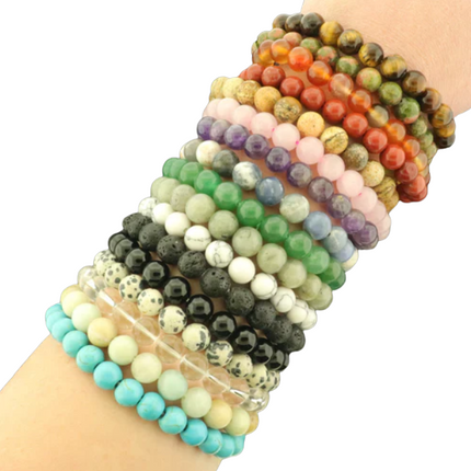 Gemstone Beaded  Stretch Bracelets