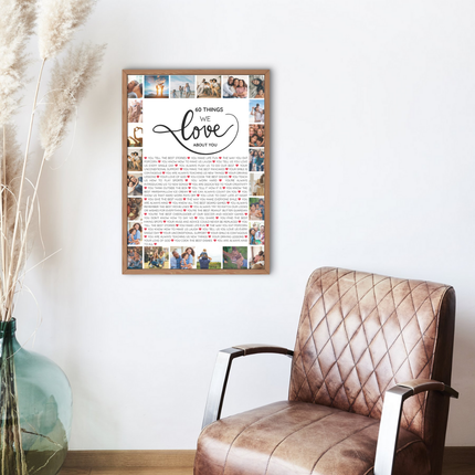 60 Things We Love About You – 60th Birthday Custom Wall Art Template