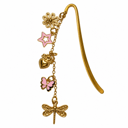 Butterfly & Dragonfly Charm Bookmark
