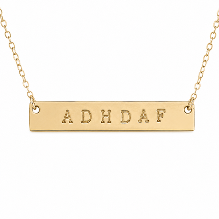 ADHDAF Necklace | Sterling Silver or Gold Filled