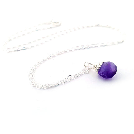February Birthstone Necklace - Sterling Silver