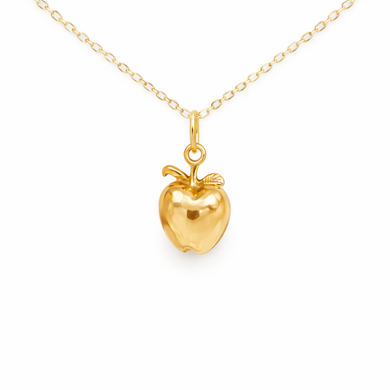 Tiny Apple Charm Necklace - 14k Gold Filled Jewelry - Handmade Necklace - Teacher Gift