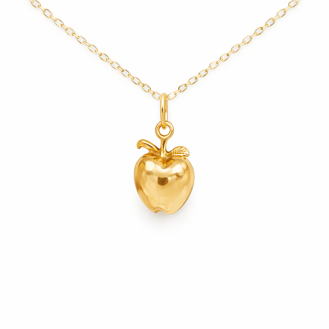 Tiny Apple Charm Necklace - 14k Gold Filled Jewelry - Handmade Necklace - Teacher Gift