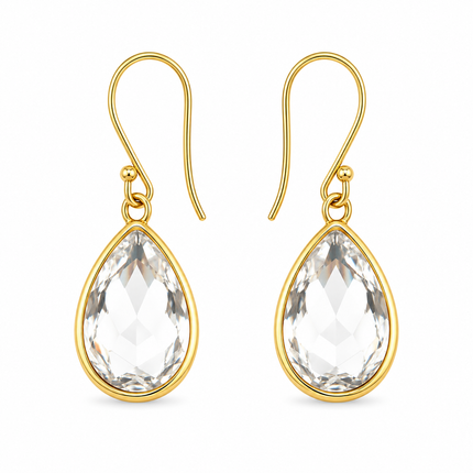 April Birthstone Crystal 14k Gold Filled Earrings