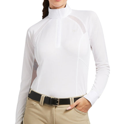 Ariat Women's Sunstopper 2.0 Quarter Zip Equestrian Show Shirt – UPF 50, Moisture-Wicking, Breathable Performance Top